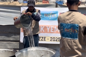 Gazze’de 500 Kişilik Sıcak Yemek Dağıtımı