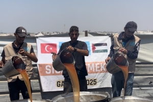 Gazze’de 500 Kişilik Sıcak Yemek Dağıtımı