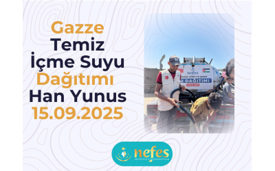 Gazze Han Yunus’ta Temiz İçme Suyu Ulaştırıldı