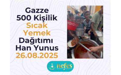 Han Yunus’ta 500 Kişiye Sıcak Yemek İkramı