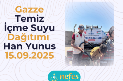Gazze Han Yunus’ta Temiz İçme Suyu Ulaştırıldı