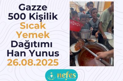 Han Yunus’ta 500 Kişiye Sıcak Yemek İkramı