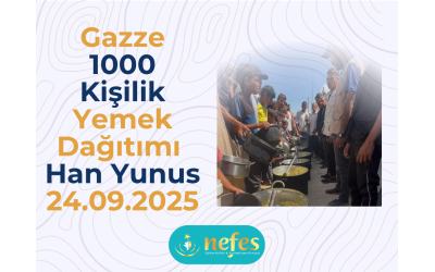 Han Yunus’ta 1000 Kişiye Sıcak Yemek Dağıtımı Gerçekleşti