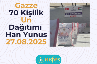 Han Yunus – Al Mevasi’de Un Dağıtımı Gerçekleştirildi
